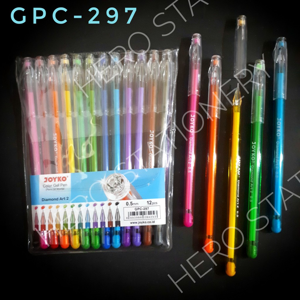 

Pen gel diamond art 2 joyko 12 warna GPC-297