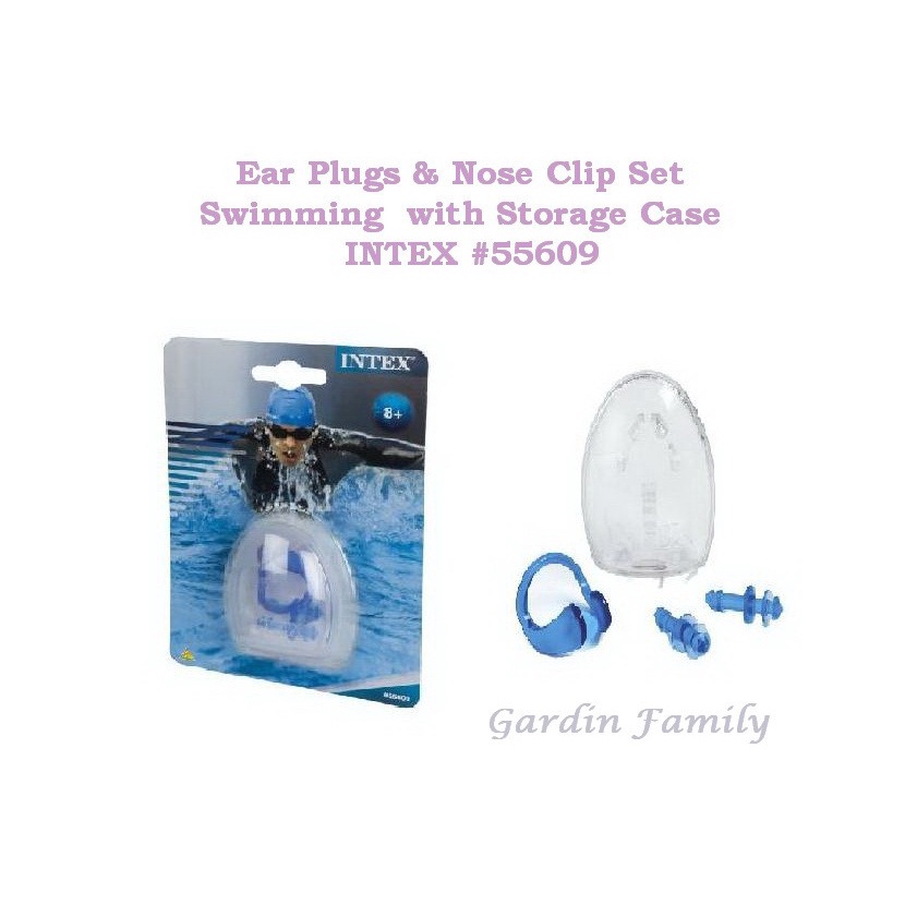 INTEX 55609 Pelindung Telinga &amp; Hidung Set Swimming with Storage Case