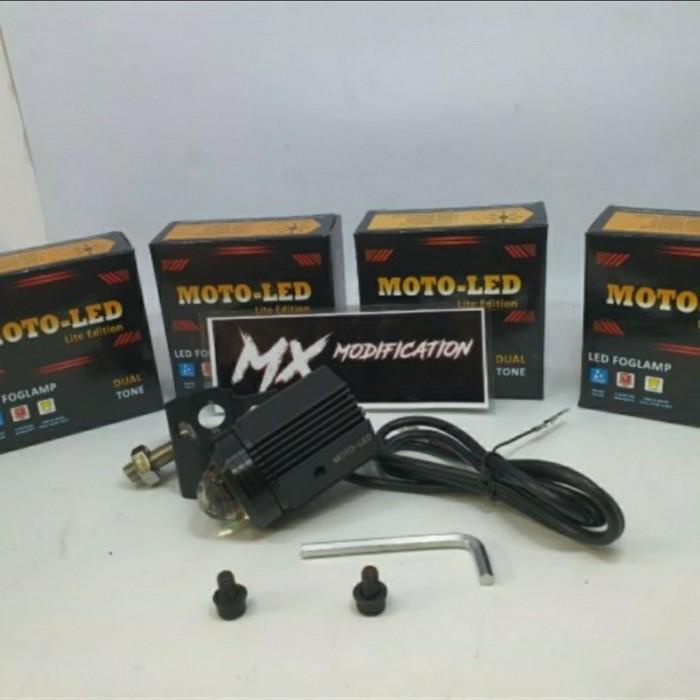 Lampu LED D2 Mini Laser MotoLed Lampu Tembak Fog Lamp D2H Dual Colour