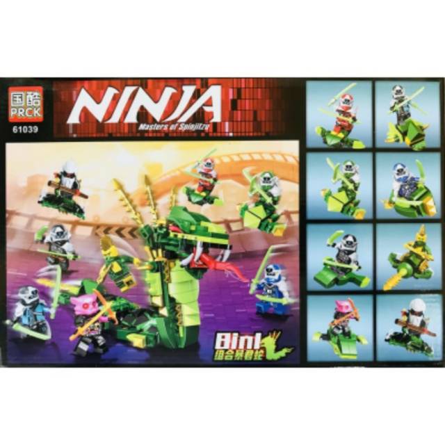HT - Mainan Bricks 61039 Lego NinjaGo 8in1 Minifigure Ninja Ular Brick