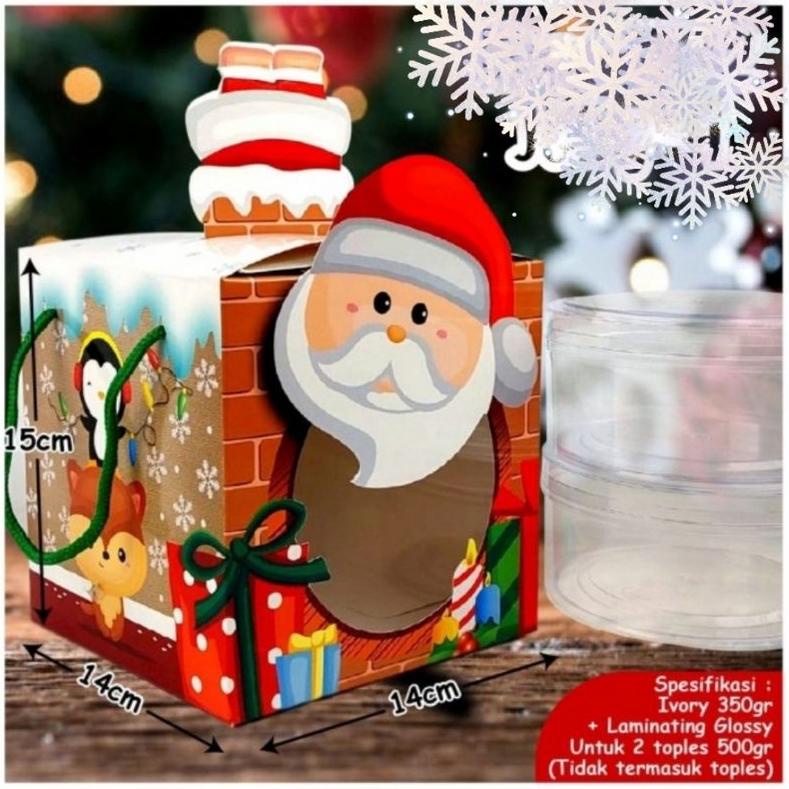 BOX DUS TOPLES NATAL ISI 2 TOPLES DUS HAMPERS CHRISTMAS HABISIN SETOK
