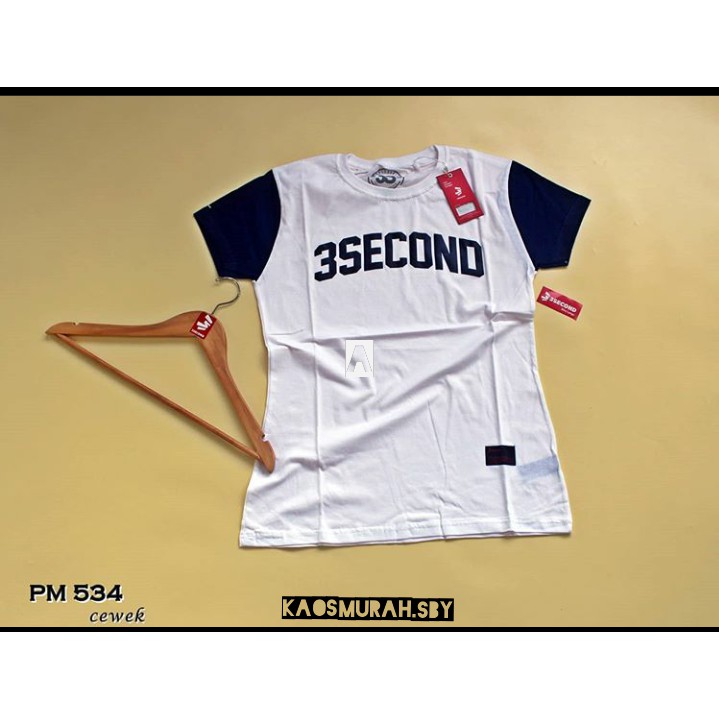 kaos 3 second,kaos 3 second murah,kaos 3second cewek, kaos 3 second surabaya,kaos 3 second jember