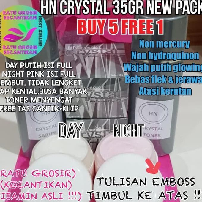 CREAM HN CRYSTAL EMBOSS 35gr ASLI /HN KRISTAL 35gr EMBOSS ATAS & BAWAH
