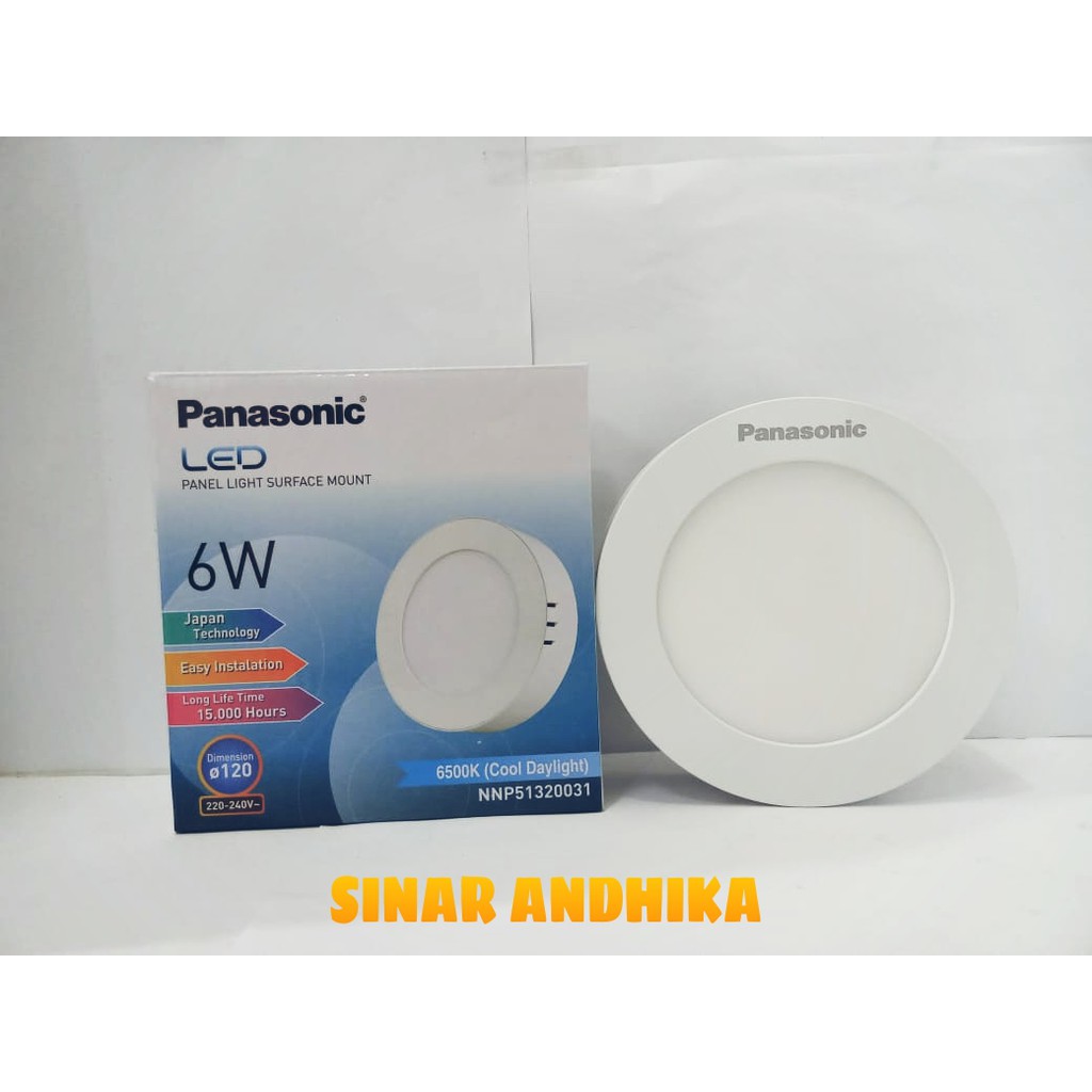 LAMPU LED PANEL OUTBOW BULAT PANASONIC 6 WATT NNP 51320/NNP 51300