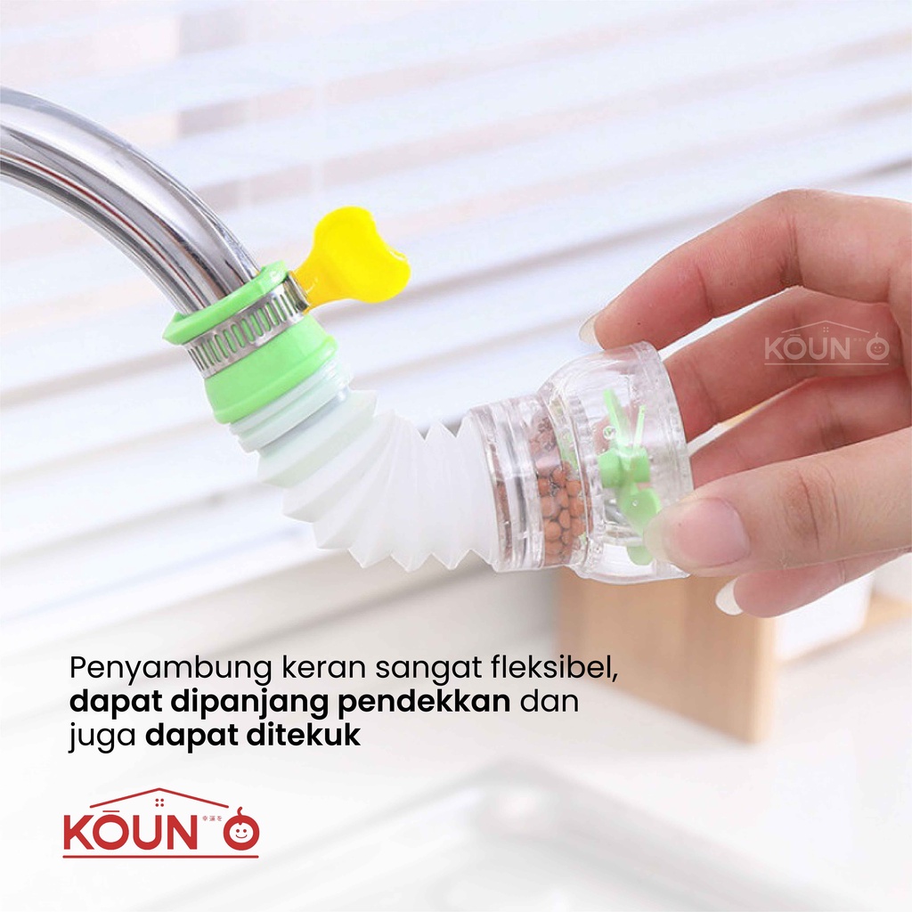 Sambungan Kran Air Fleksibel Filter Air Keran Saringan Kran Wastafel Kamar Mandi Kran Cuci Piring