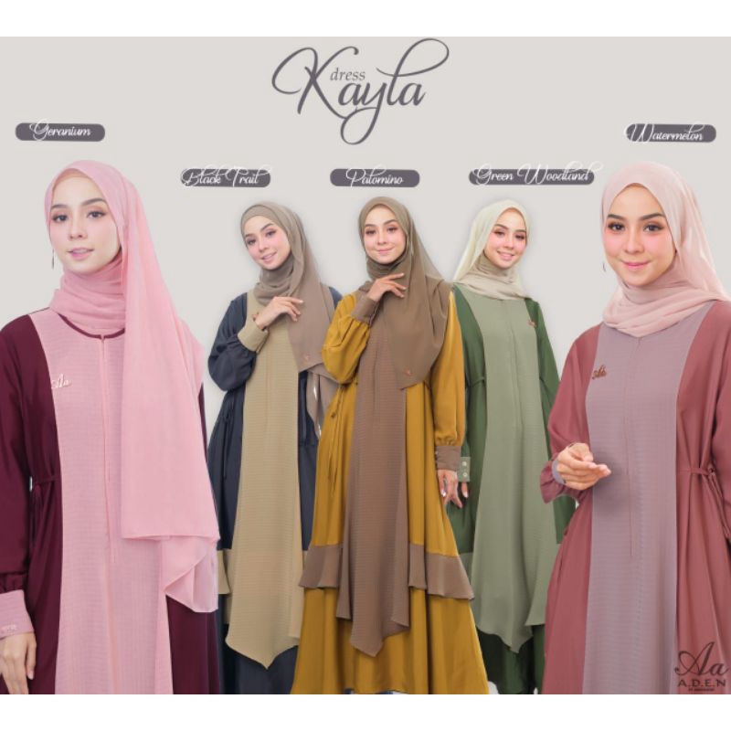gamis polos rampel Kayla by Aden hijab
