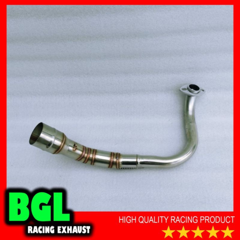 pipa leher knalpot racing Honda Genio Beat 2020 stainles leheran knalpot racing beat fi newscopy new