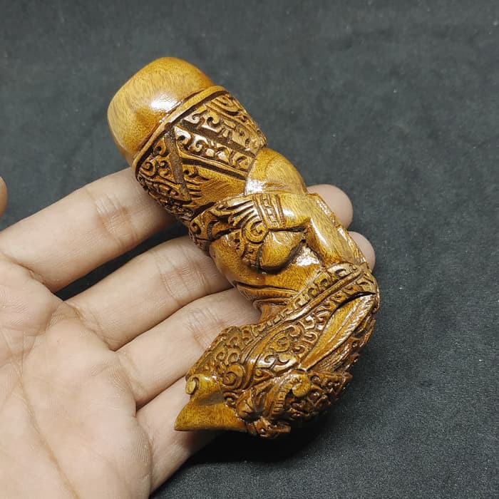 Handle Gagang Hulu Keris Kayu Ukir Ukiran Jawa Demang Model Kuno