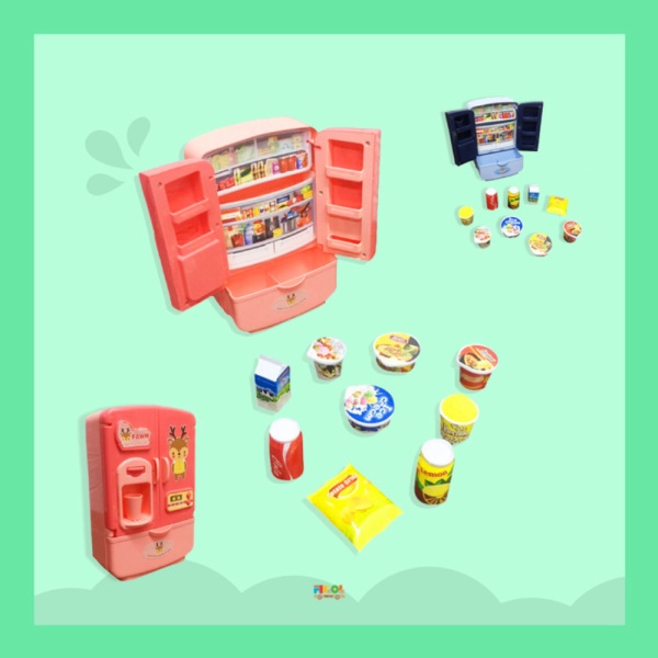 Mainan Pretend Play Kulkas Lucu Refrigerator Suit 506-37 Refrigerator Limited
