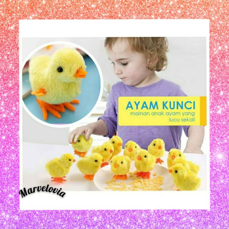 Mainan Anak Ayam Patok / Anak Ayam Kunci Lompat Jumping Chicken