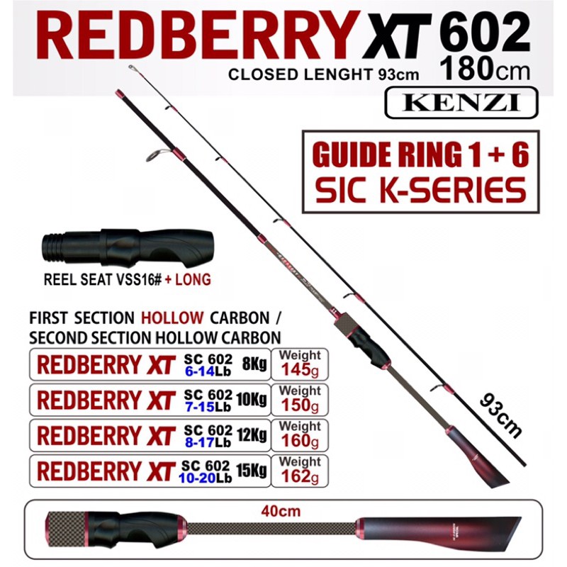 Joran Kenzi Redberry XT 602 7-15lb 180cm