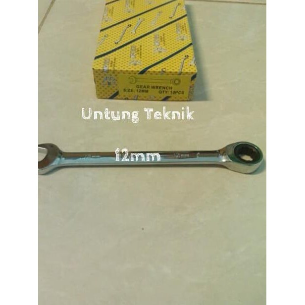 ♚D4635✶ Kunci Ring - Pas Ratchet 12mm MC Tech