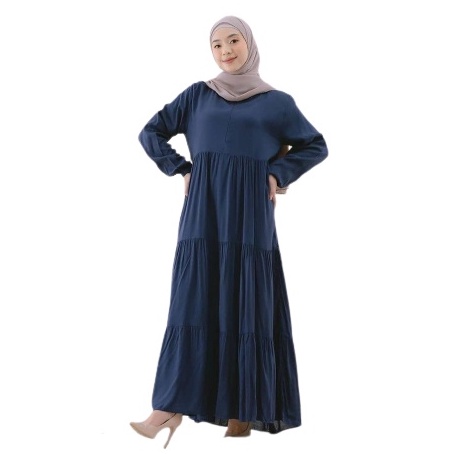 Felisya Midi Dres Wanita Muslim Remaja Busui Jumbo polos bahan rayon uniqlo BEST SELLER BANGET!!!