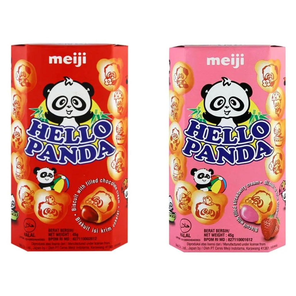 

Meiji Hello Panda Biscuit All Variant / Strawberry / Coklat / Vanila/ Cheese / Cookies cream