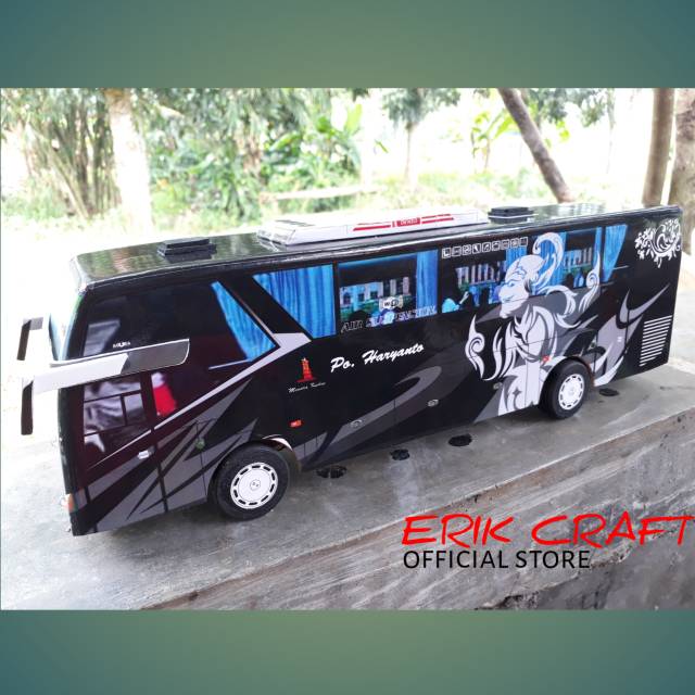 Mainan Bus Telolet Basuri Miniatur bus Miniatur bis Miniatur bus po haryanto batavia