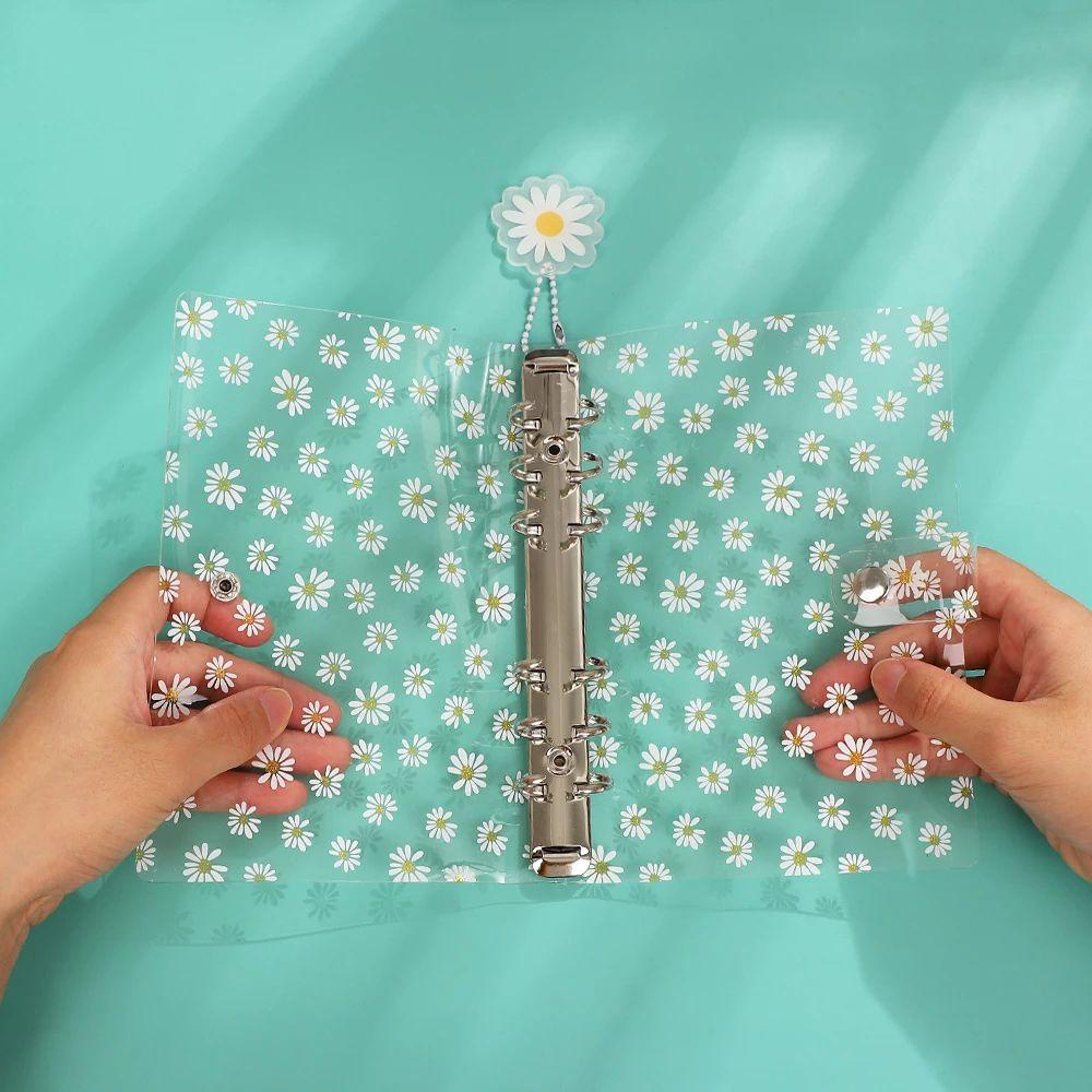 [Elegan] Daisy Notebook Binder Perlengkapan Kantor Siswa Alat Tulis A6/A7 Soft Shell Loose Leaf Ring 6cincin Binder Sastra Binder