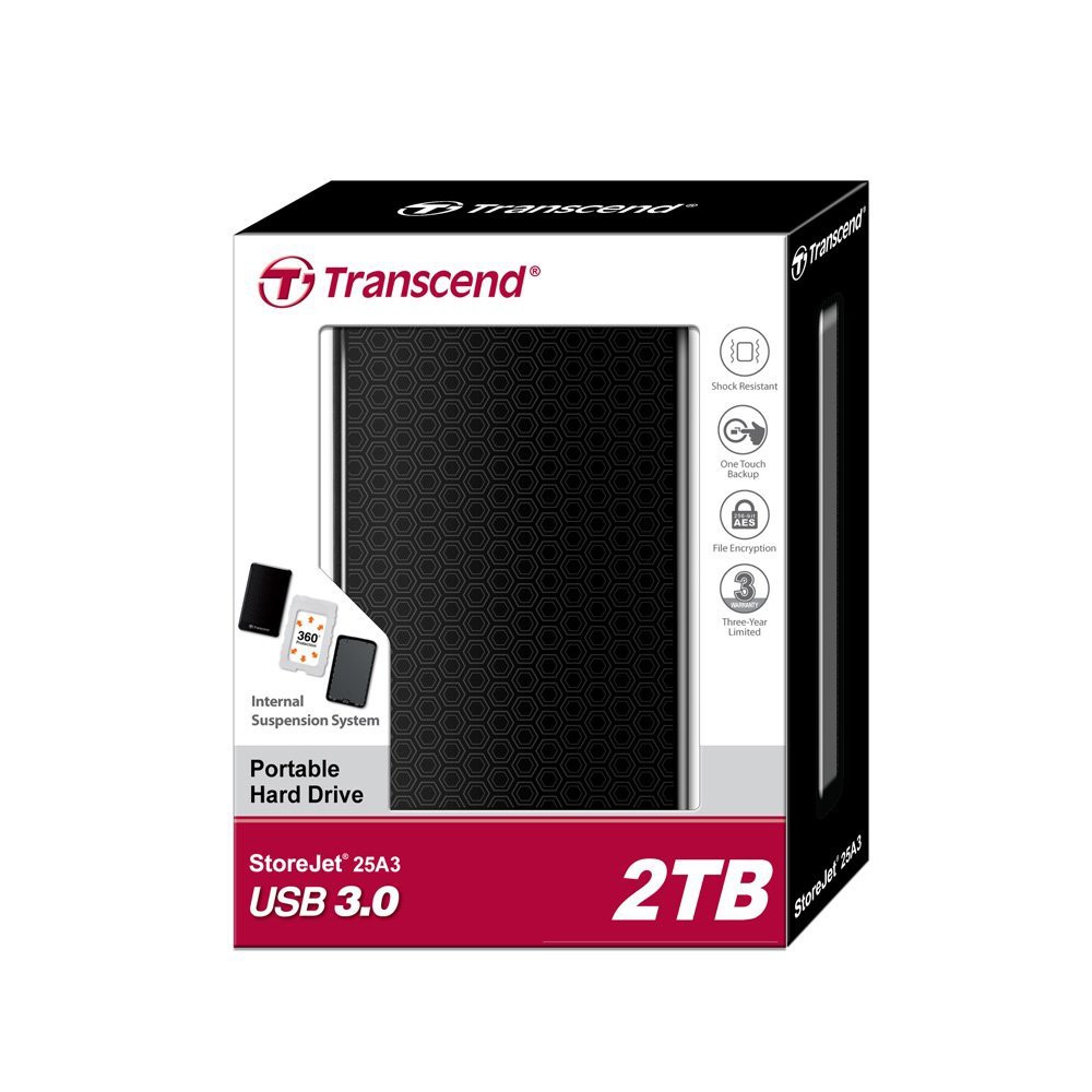 

Harddisk External Transcend 25A3 2TB Anti Shock Hardisk Eksternal 2TB