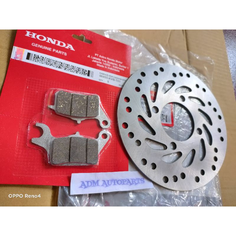 Promo Piringan KVB/KVY Piringan cakram+Kampas rem beat/scoopy/vario 110/vario 125 fi old/Vario 125 L