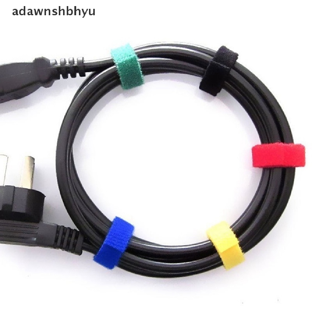 Adawnshbhyu 50pcs Detachable Cable Ties Warna Reusable Nylon Ties T-Type Cable Organizer