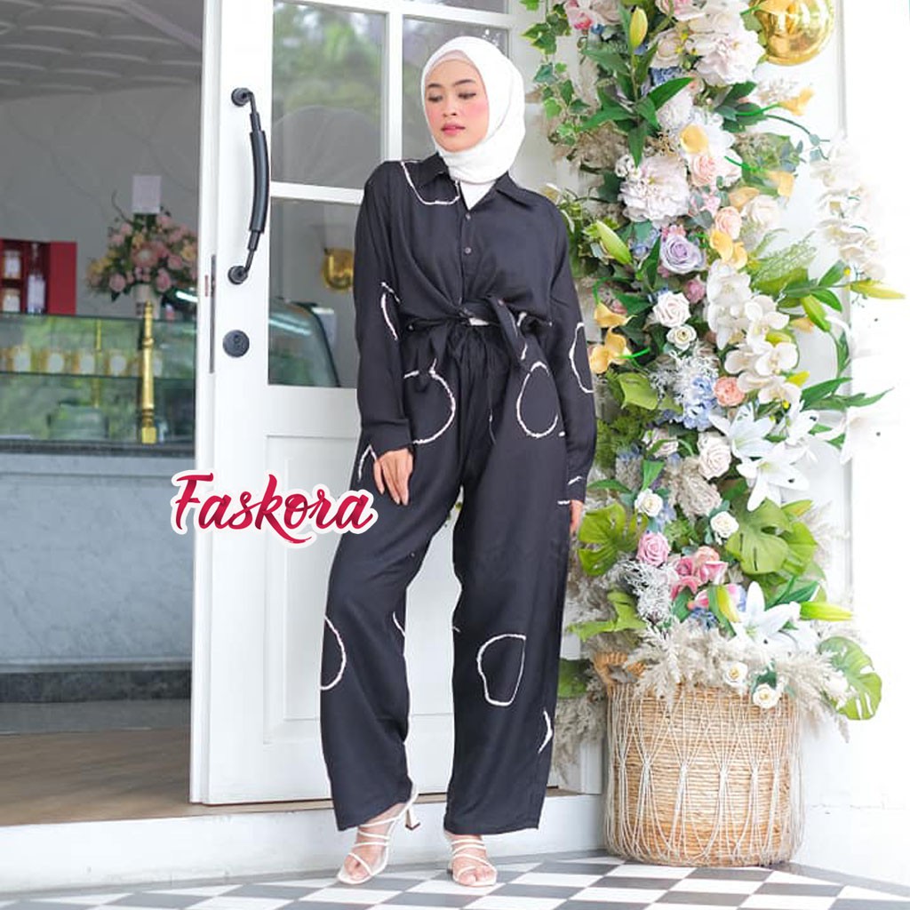 Piyama Dewasa Lengan Panjang Jumbo Sibori / Pajamas Jumbo Katun Rayon Sibori