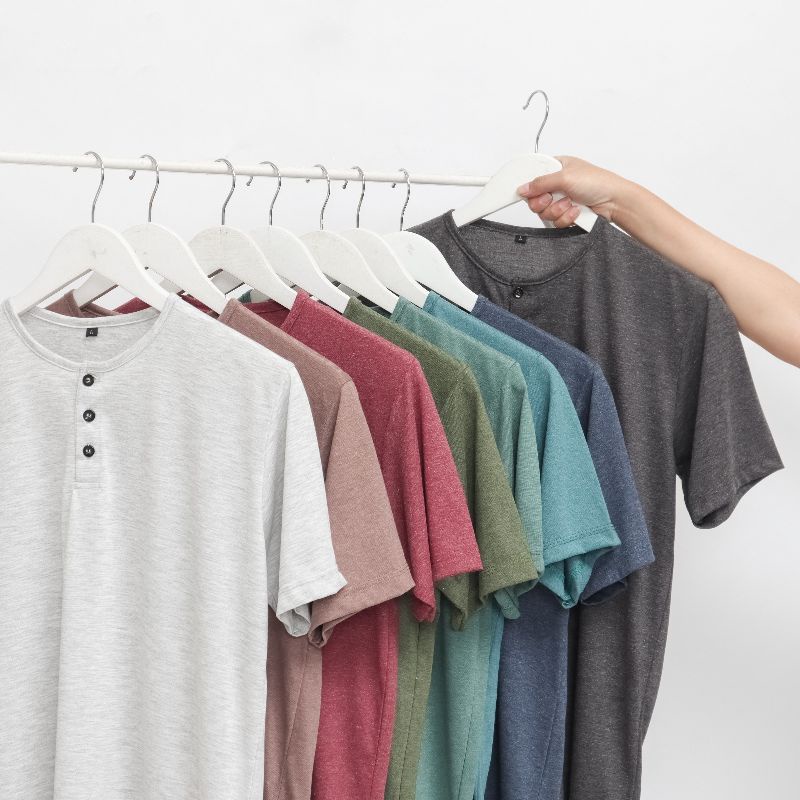 Kaos Polos Kancing / Kaos Polos Henley / Kaos Polos Misty