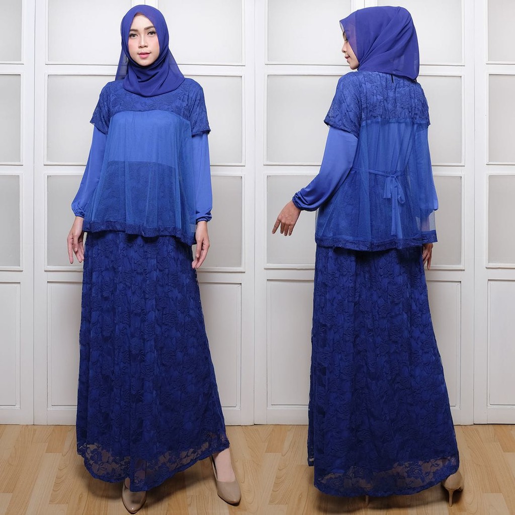GAMIS PESTA BRUKAT KHARISMA BIRU