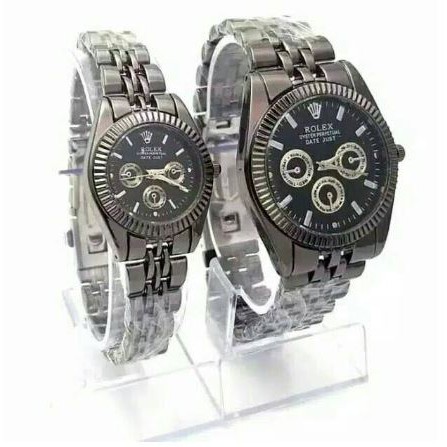 Flash Sale Jam Tangan Couple Murah RLX Rantai Crono Hiasan