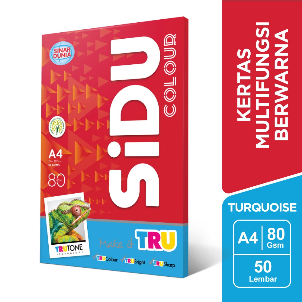 

SiDU Kertas Fotocopy Berwarna Turquoise 80 GSM A4