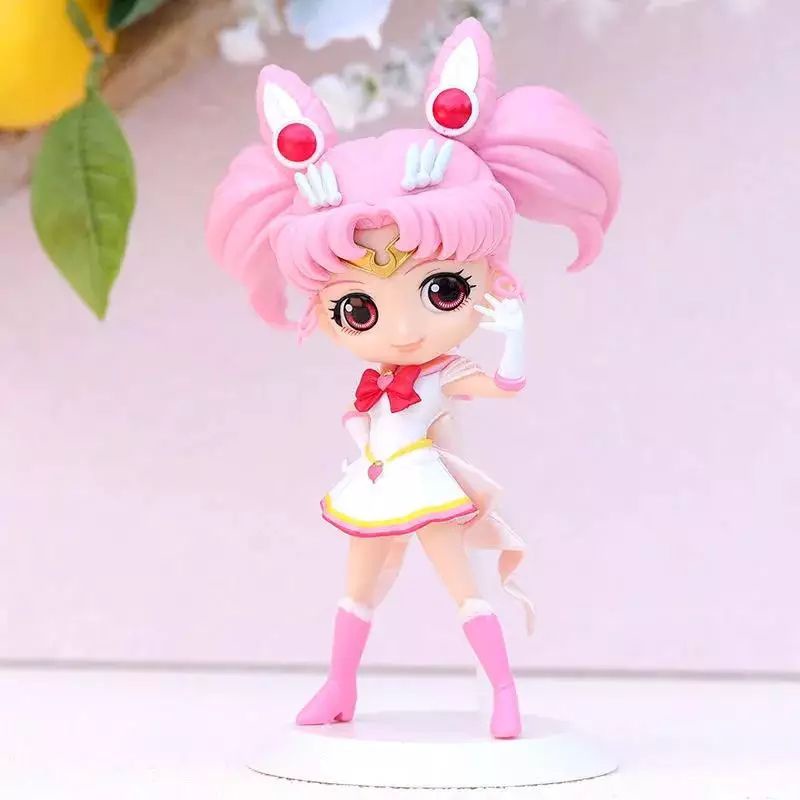 Figure Sailor Moon  Tsukino Usagi Set 2 Mainan figure Sailormoon Miniatur pajangan Q Posket