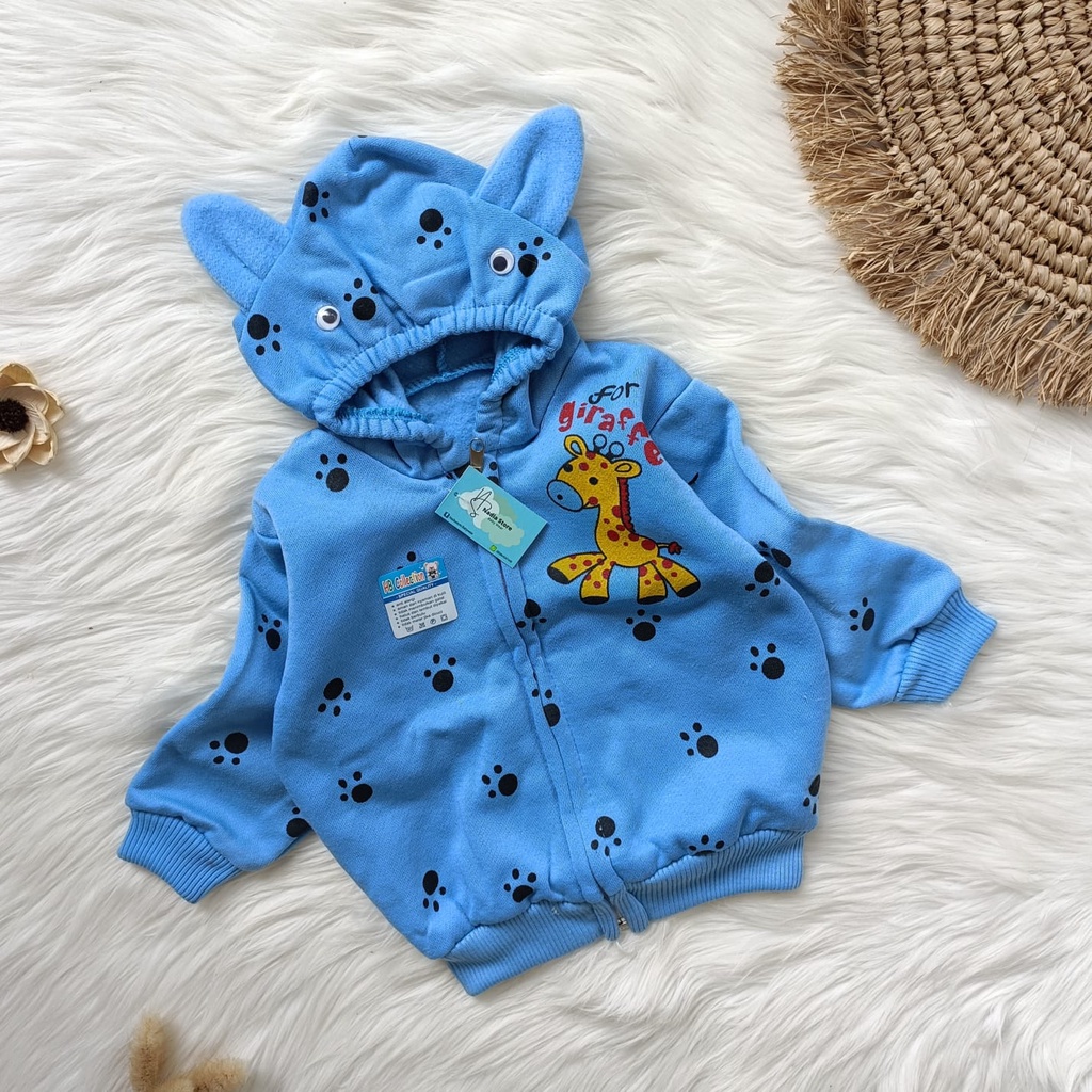 Jaket bayi motif girrafe 3-12 bulan