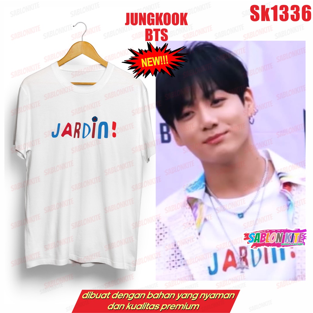 MURAH!!! KAOS KPOP JUNGKOOK JARDIN!! SK1336 UNISEX ADA KAOS ANAK