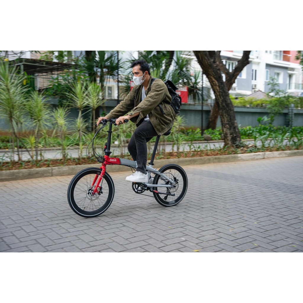 Sepeda Lipat Element Folding Bike Ecosmo Z8 451 Edisi Coca Cola Gratis Helm-6