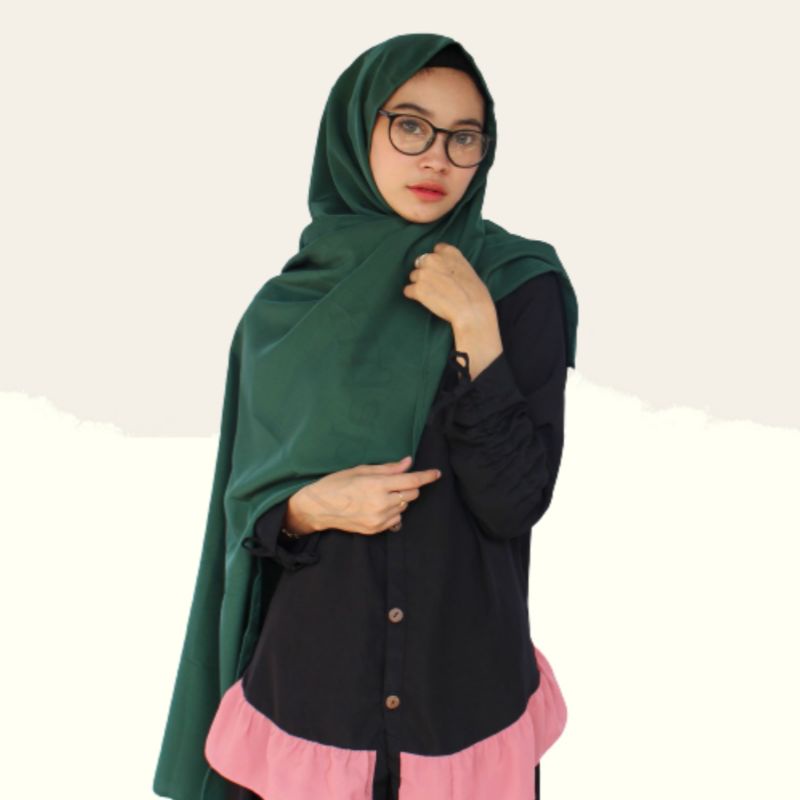 UK 200x75 Pashmina Jumbo Wolfis Italiano Ala Sabyan Malay Crepe Stretch Polos-2