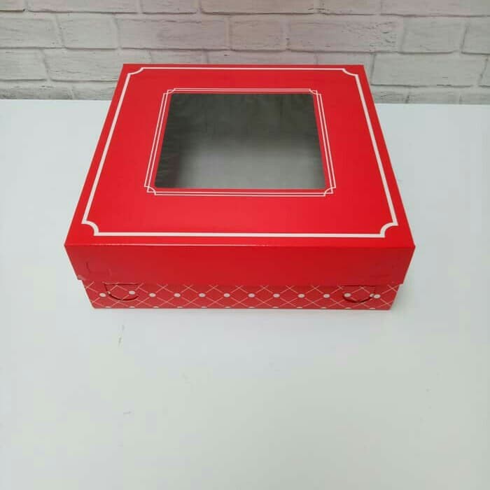 

Termurah DUS KUE CAKE BOX GIFTBOX 22X22X8 CM MERAH RED POLKA SPECIAL DESIGN Murah