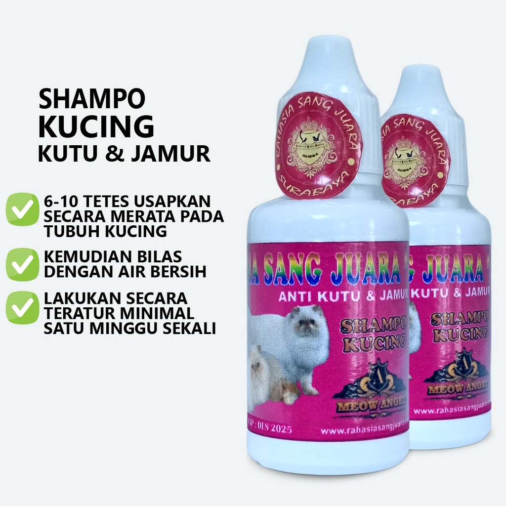 SHAMPO KUCING ANTI KUTU DAN JAMUR UNTUK KITTEN DAN DEWASA