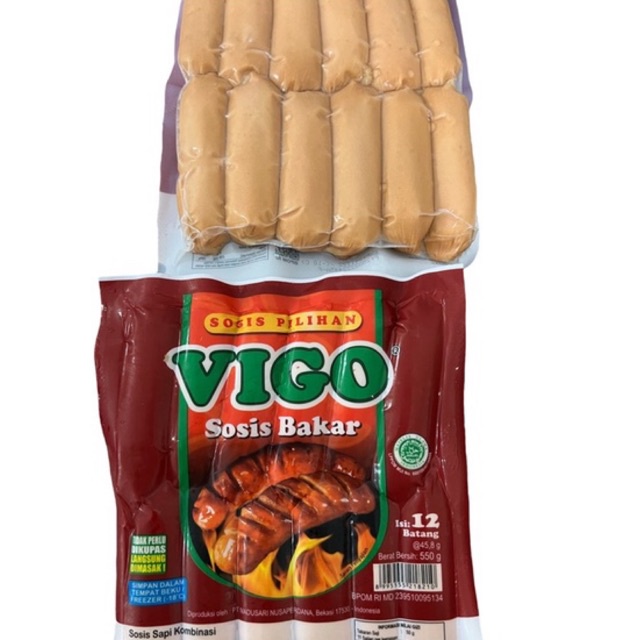 

Vigo sosis bakar sapi mini original 500 gram 12 pcs
