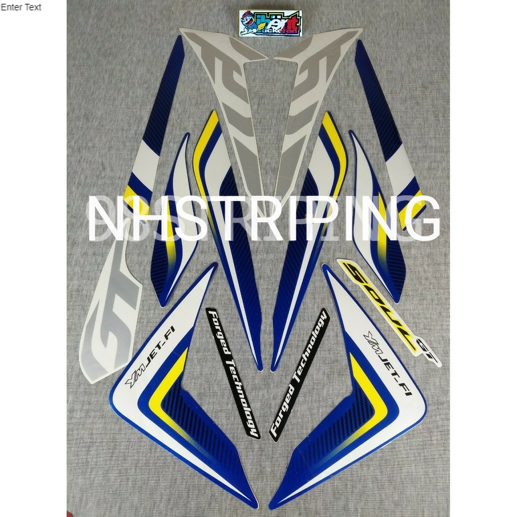STRIPING MIO SOUL GT BIRU POLET 2014 STIKER  YAMAHA