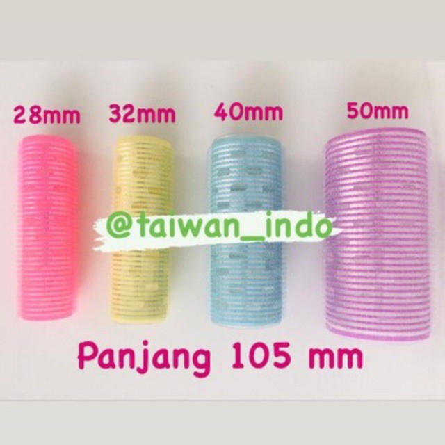 thermal Rol Roll Rambut Lengket Panjang 105mm Diameter 50mm