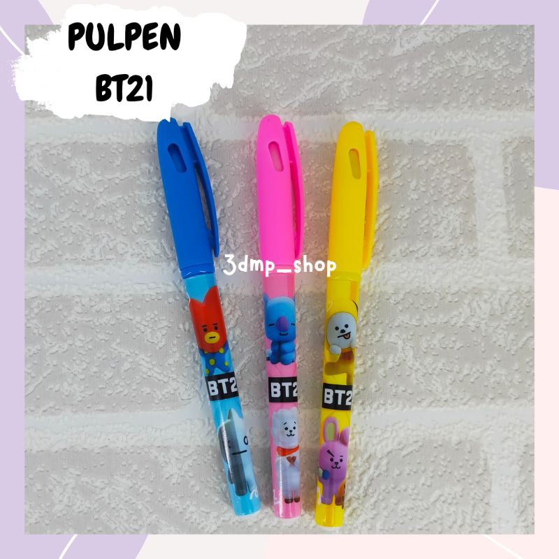 Pulpen gel bt21 bts tata koya rj can cooky bt21