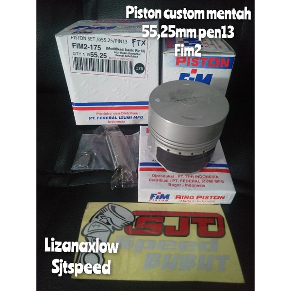 Piston fim mentah 55,25 mm pen 13 custom fim2-2