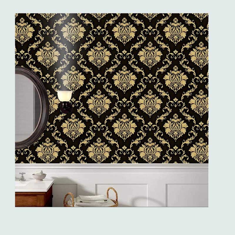 (PROMO) Gudang 10 Meter Wallpaper Dinding Motif Batik Elegan / Walpaper Stiker Dinding Bahan PVC Premium (SUDAH ADA LEM)