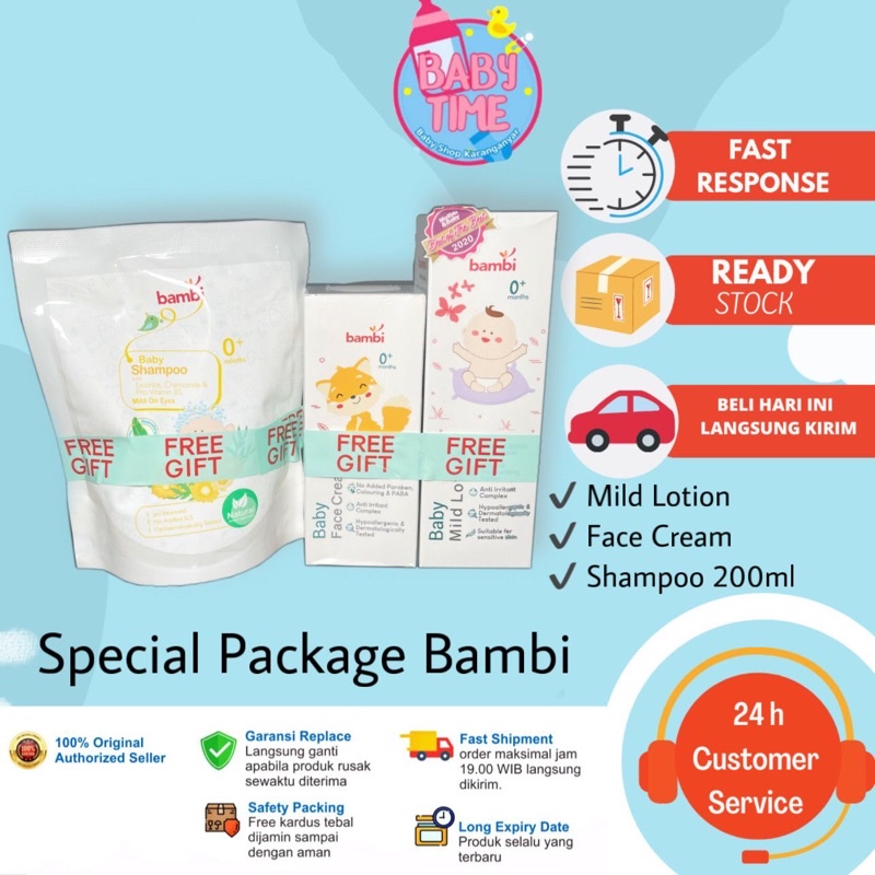 Bambi Baby Face Cream ( Tube ) 50ml / sun cream bayi / pelindung wajah bayi bambi