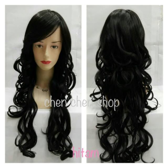 Wig/rambut palsu curly/keriting panjang -/+70cm