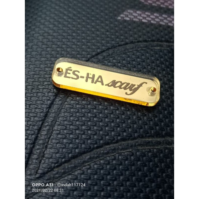 LABEL HIJAB AKRILIK,MERK HIJAB,LOGO HIJAB AKRILIK MURAH | Shopee Indonesia