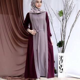 Gamis Syari Cantik Modern Bahan Moscrepe  Nadia Busana 