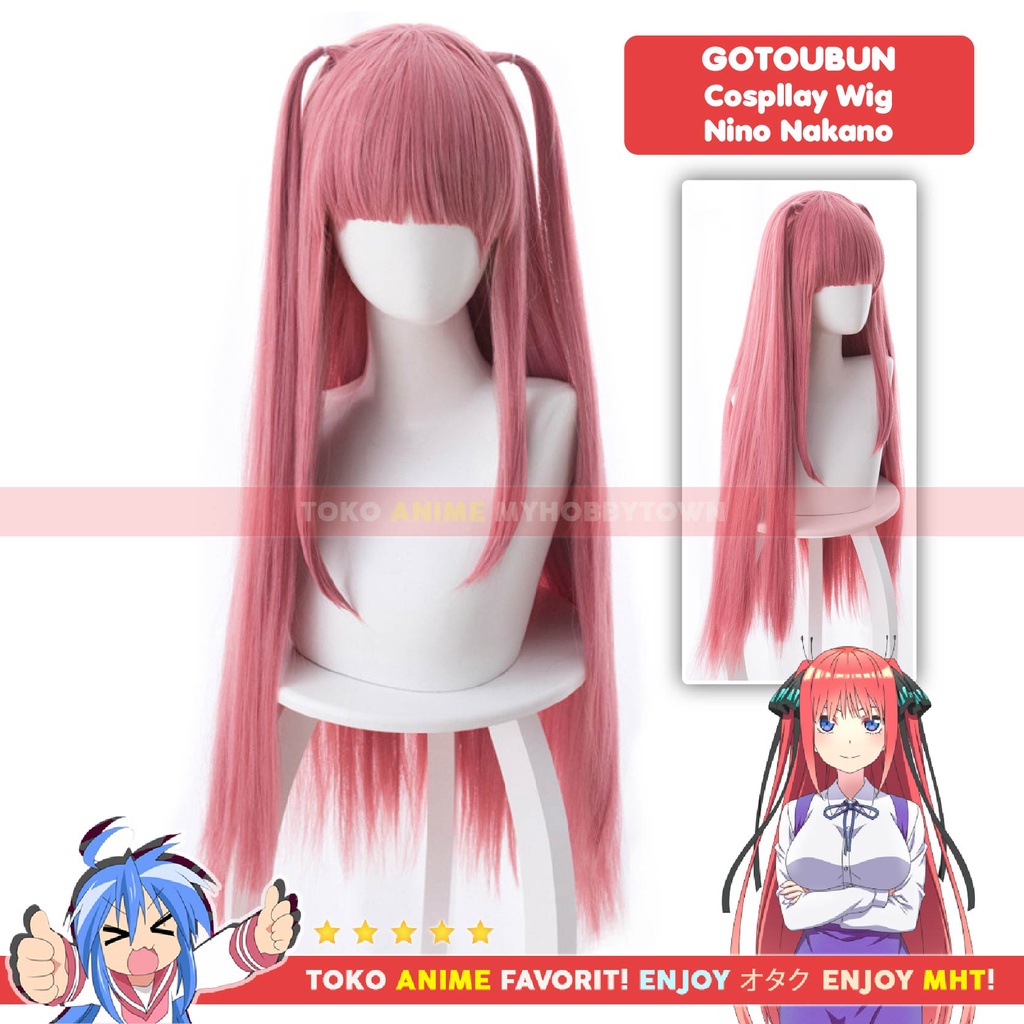 Wig Cosplay Anime Gotoubun no Hanayome The Quintessential Quintuplets : Nino Nakano - Rambut Palsu