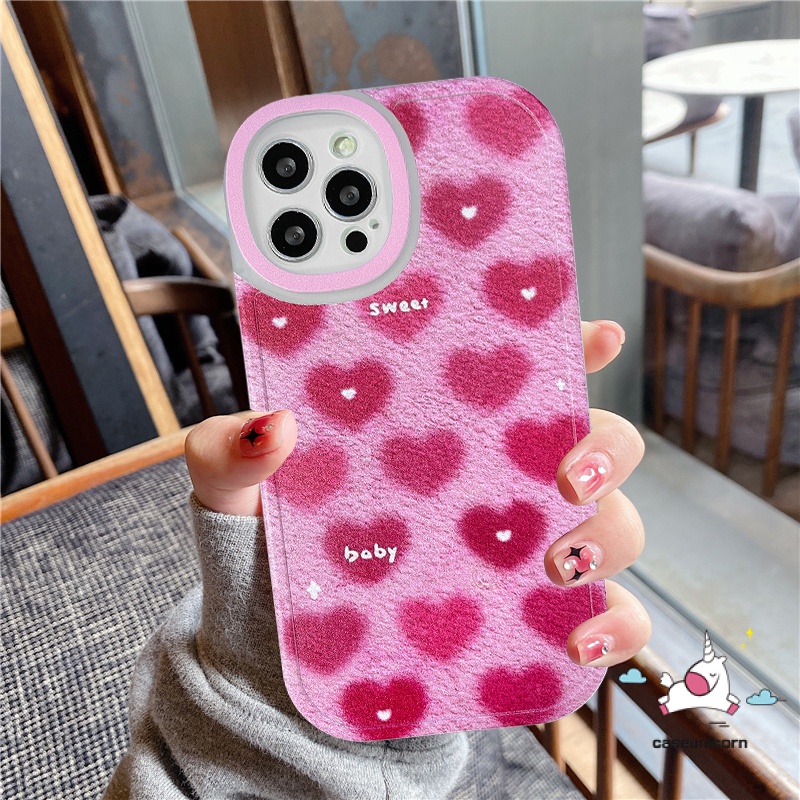 Love Heart Case Realme C55 C30 C53 10 Pro Plus 8i C21Y C35 C25s C31 9i 8c15 C25 C12 C11 GT 7i C17 7 5i C25Y 5 5S 6i C3 C20 8Pro 6 C20A C11 6s Sweater Pola Oval Soft Case Lensa