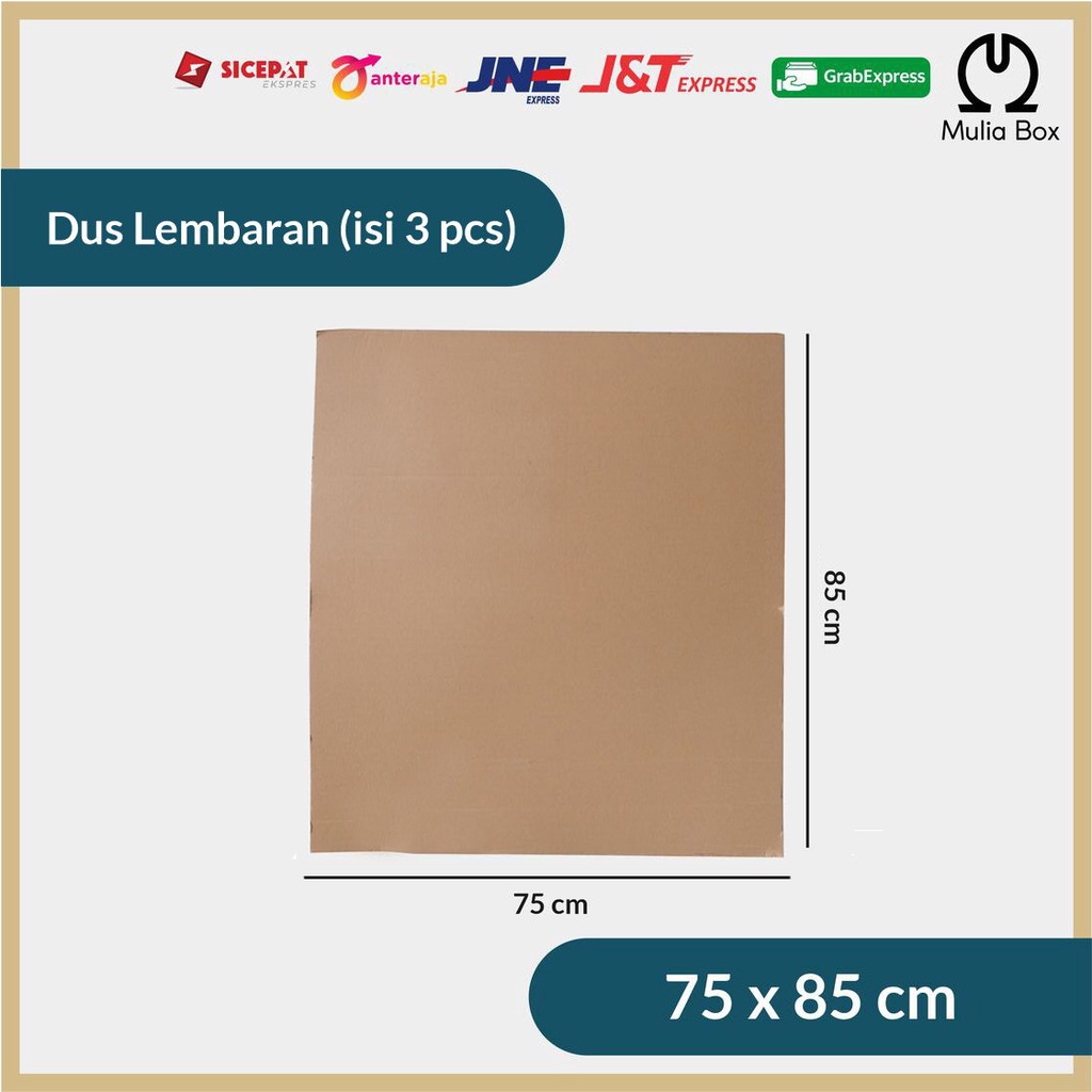 

Dus Lembaran Polos 75 x 85 ( ISI 3PCS ) / Corrugated Box Packing Kardus Kirim Produk Bubble Wrap Hampers Kado Graduation Pengaman Paket