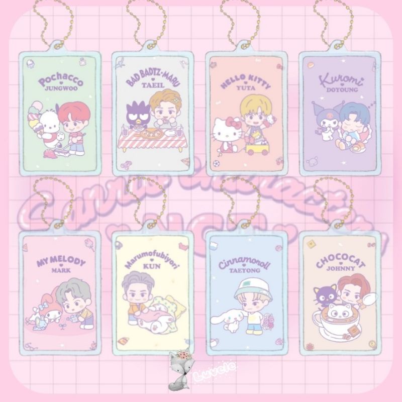 NCT SANRIO Acrylic Clear Keychain Gantungan Kunci Akrilik