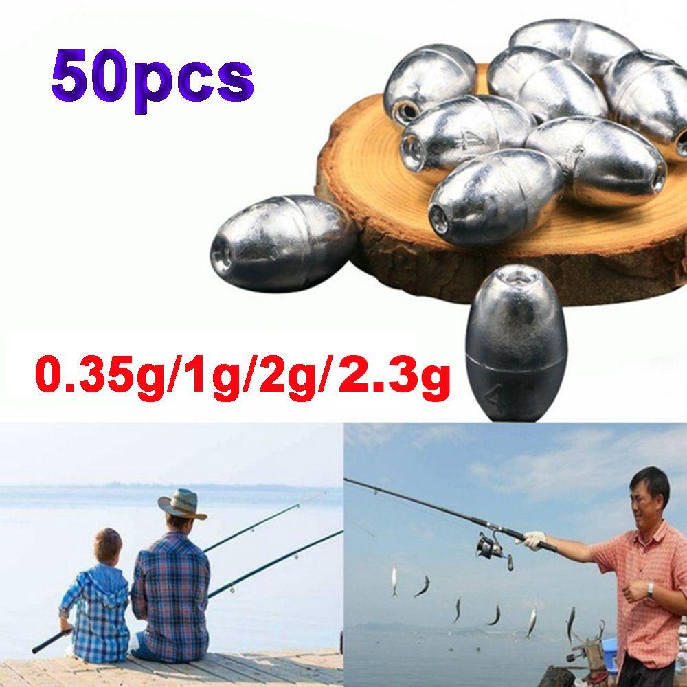 Manik-manik Pancing Agustina 50PCS Olive Weight Split Shot Tenggelam Umpan Angling Gear